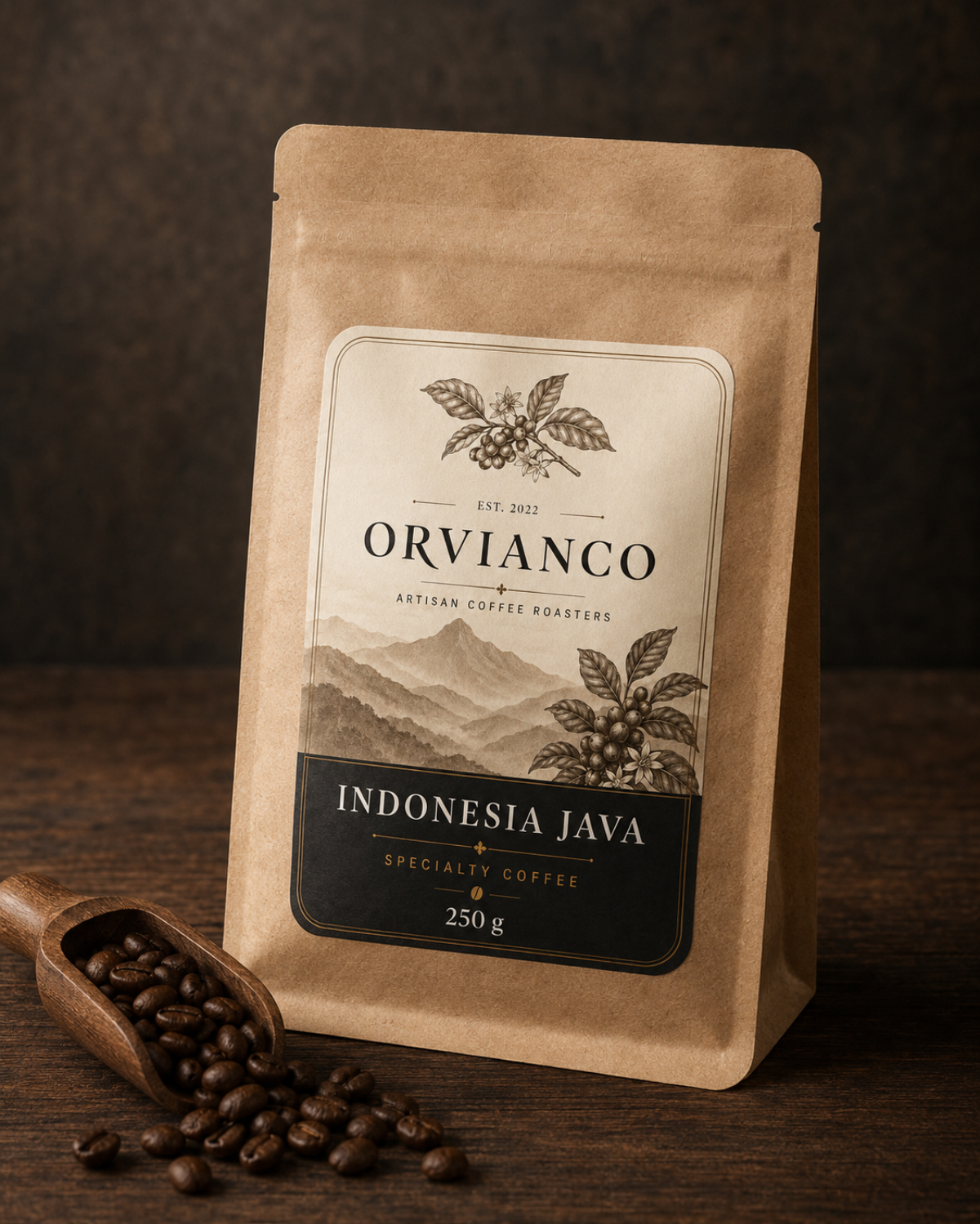 Orvianco Indonesia Java Whole Bean Coffee