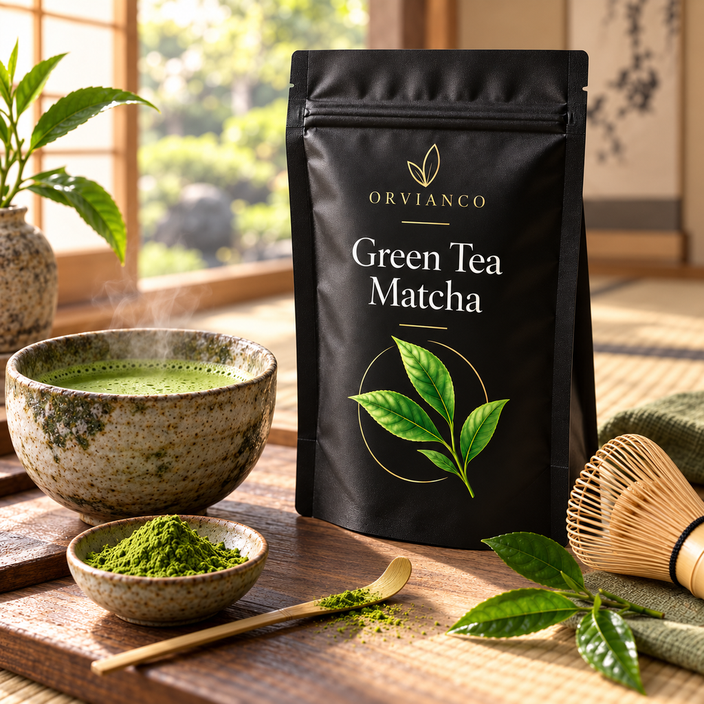Orvianco matcha tea prepared as a Japanese tea ritual